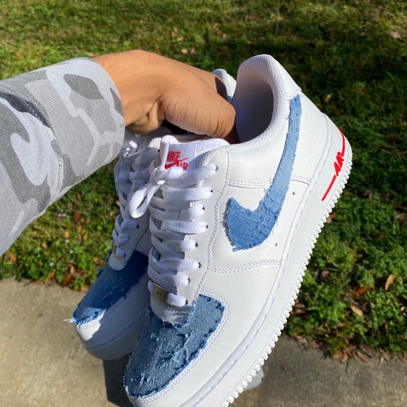 Custom Jean Air Force 1’s - Picture 3 of 4
